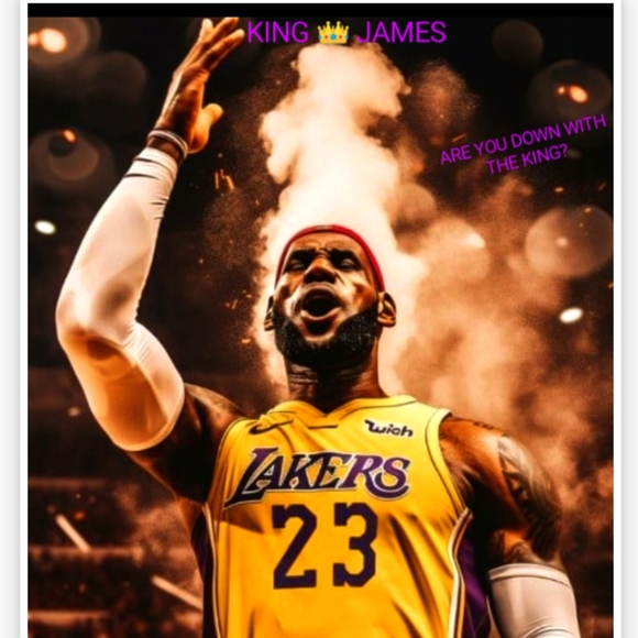 NEW!๐ฏ LEBRON JAMES LAKERS CHALK TOSS SELF CREATED 8.5x11 ULTRA GLOSSY POSTER!๐คฉ - Picture 3 of 5